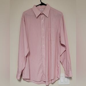 Brooks Brothers Red Striped Button Down Shirt 16-5 All Cotton